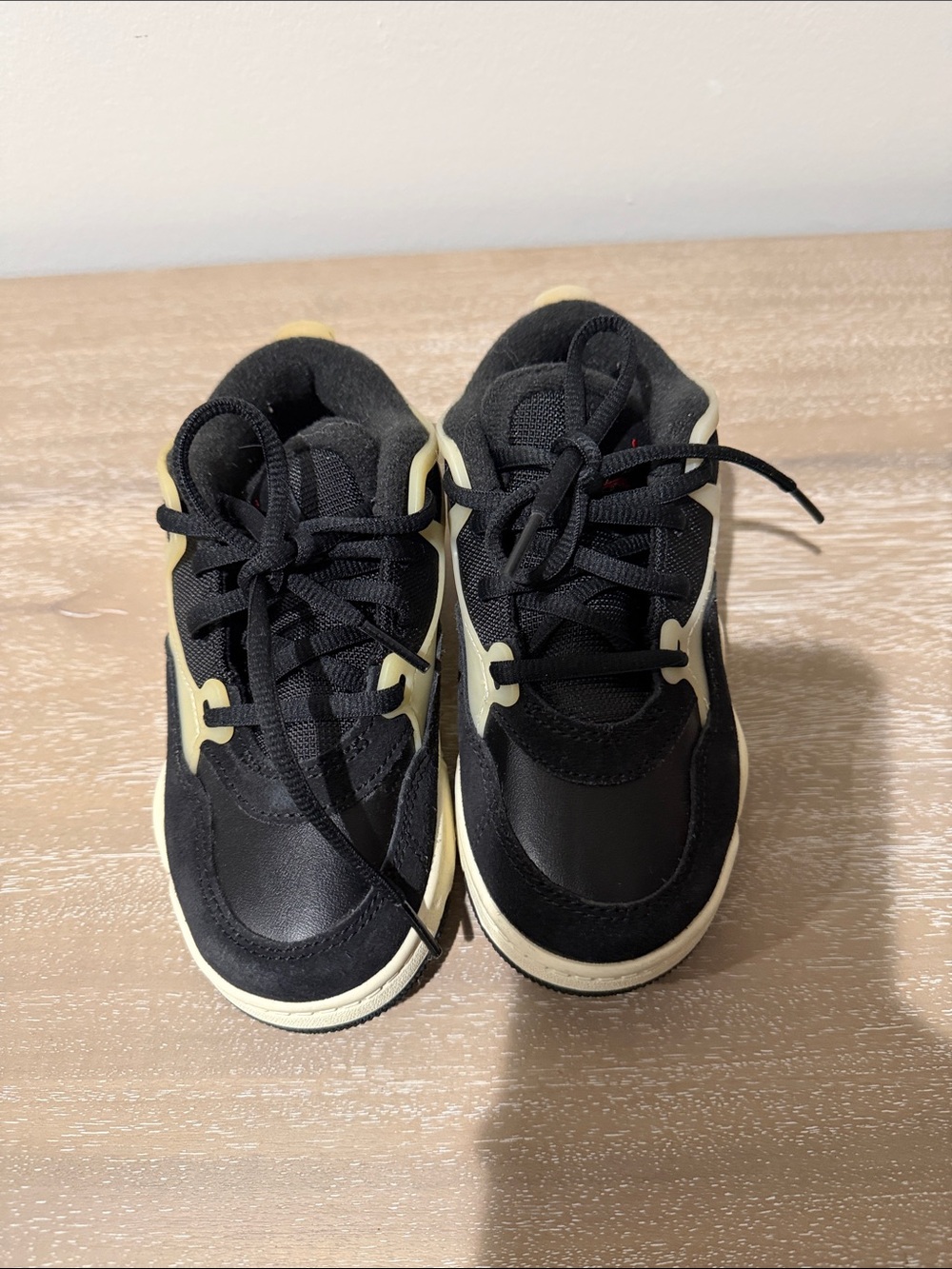 Nike Kids Black and Cream Accent Sneakers